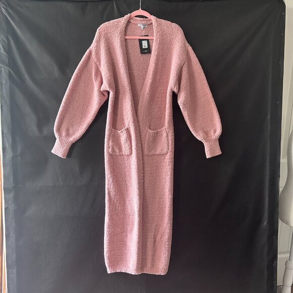 Fashion Nova Mauve Pink Living In It Cardigan NWT Size Small - Picture 3 of 10